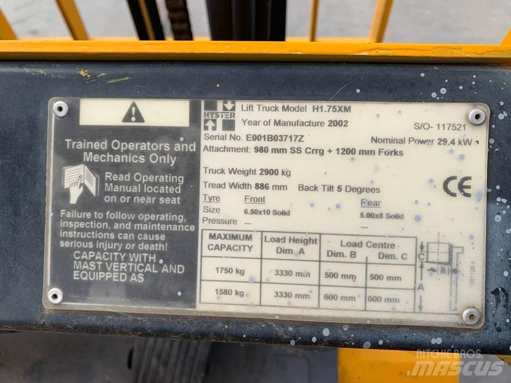 Hyster H 1.75 XM Газовые погрузчики