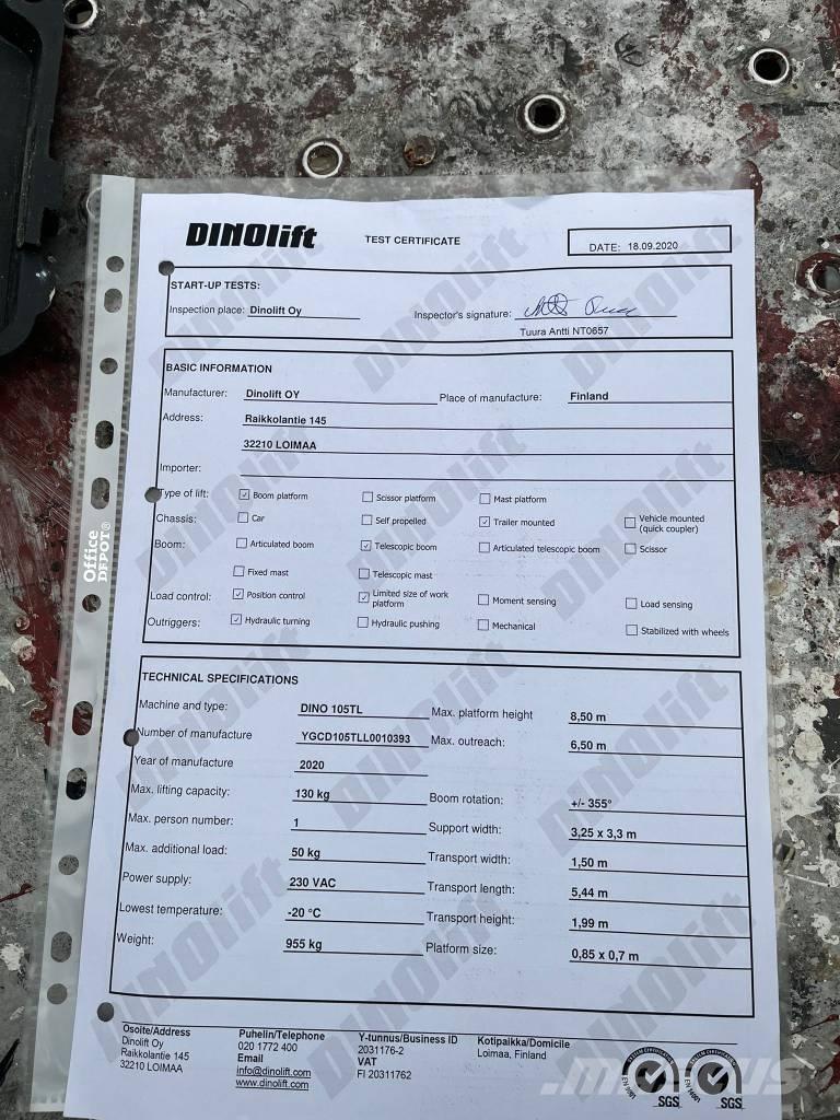 Dino 105TL Прицепные подъёмники