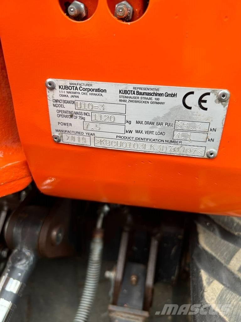 Kubota U 10-3 Мини-экскаваторы