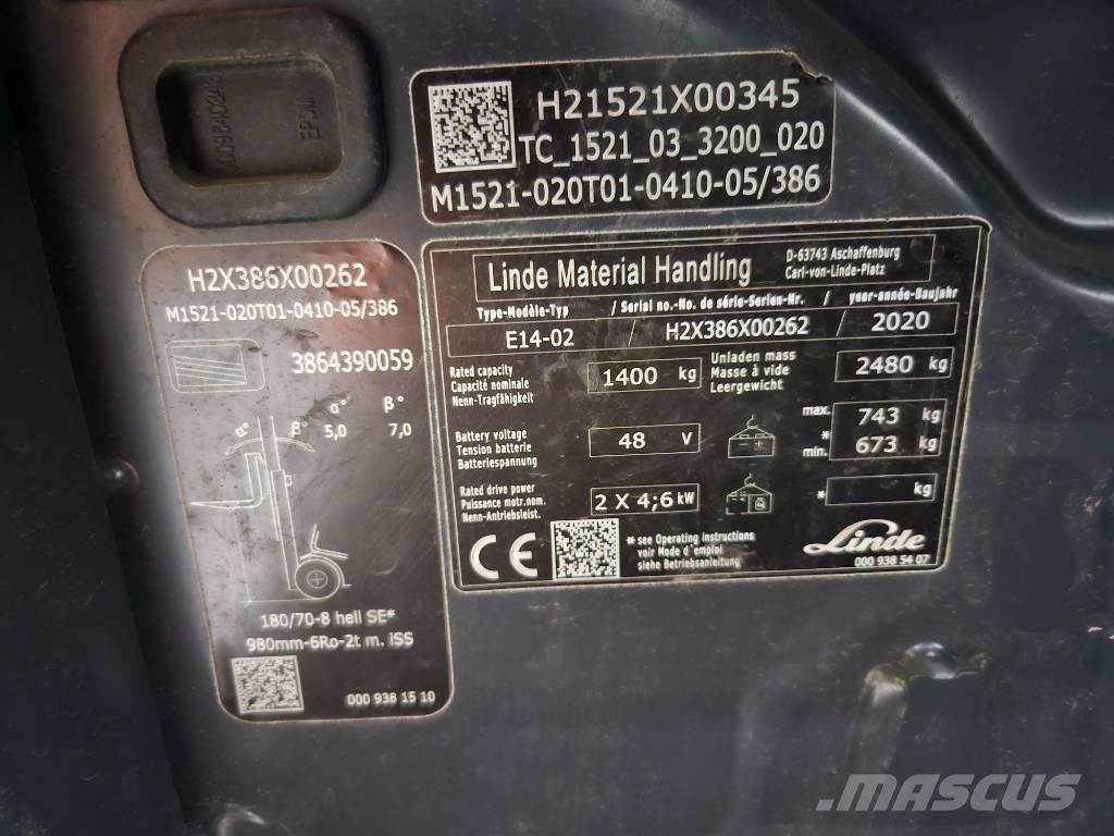 Linde E14 Электропогрузчики