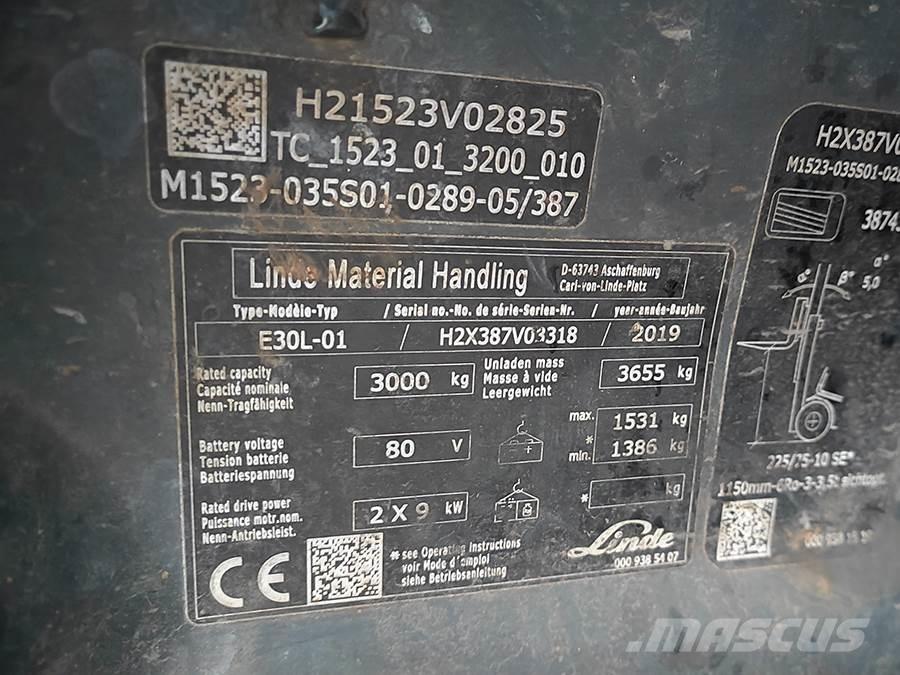 Linde E30L-01 Электропогрузчики