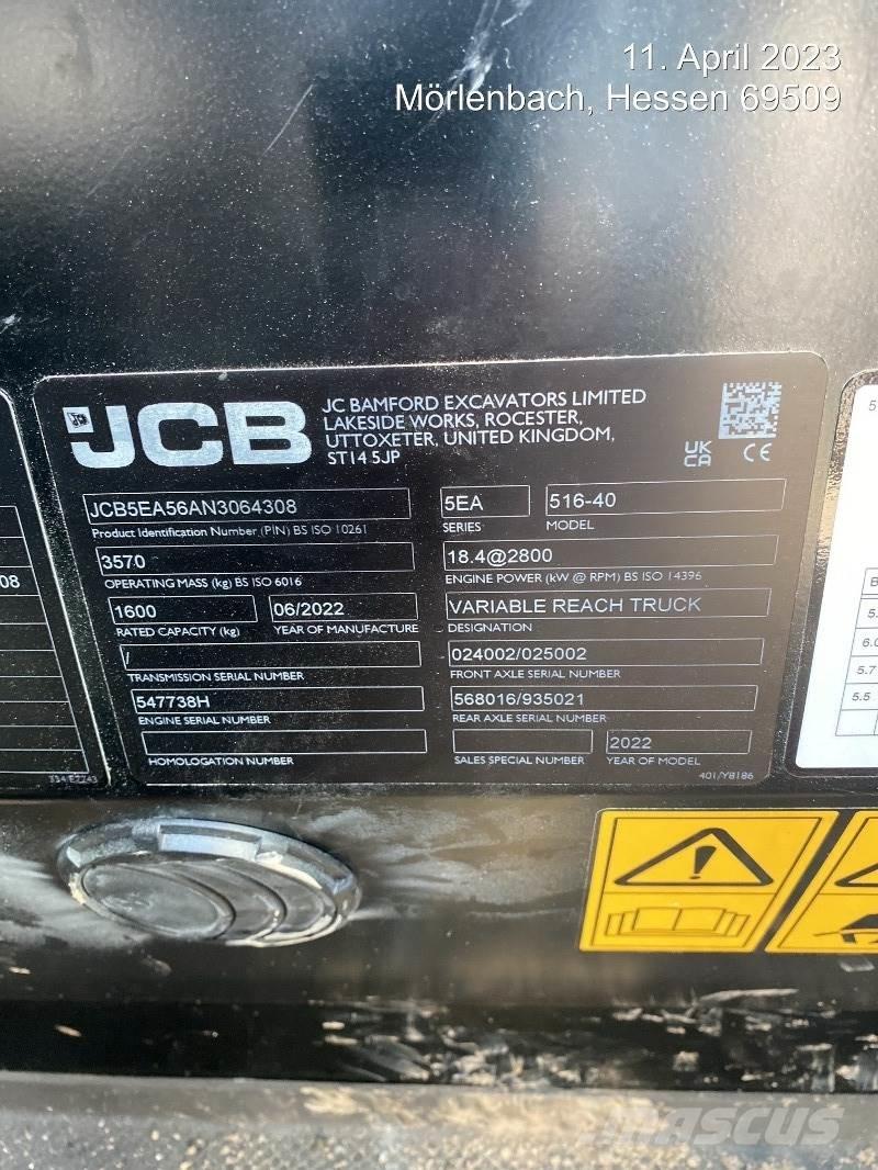 JCB 516-40 Телескопические погрузчики