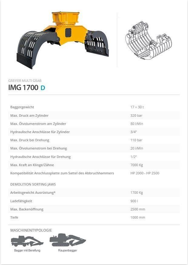 Indeco IMG 1700 Грейферы