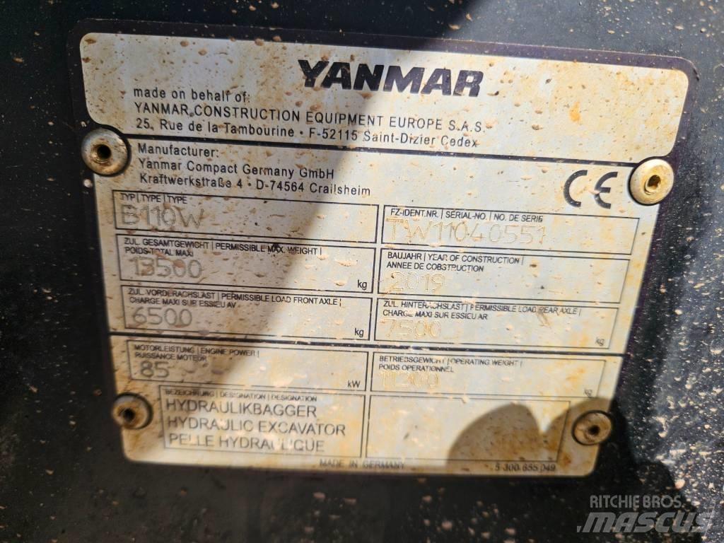 Yanmar B 110 W Экскаваторы-погрузчики