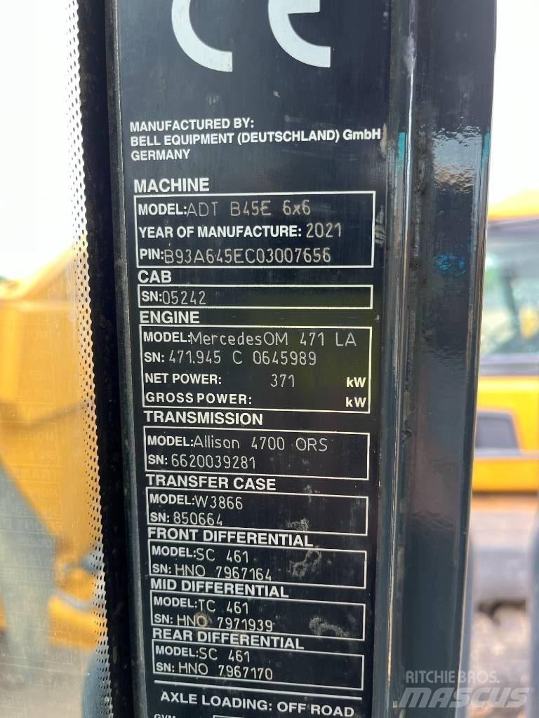 Bell B45E Шарнирно-сочленённые самосвалы
