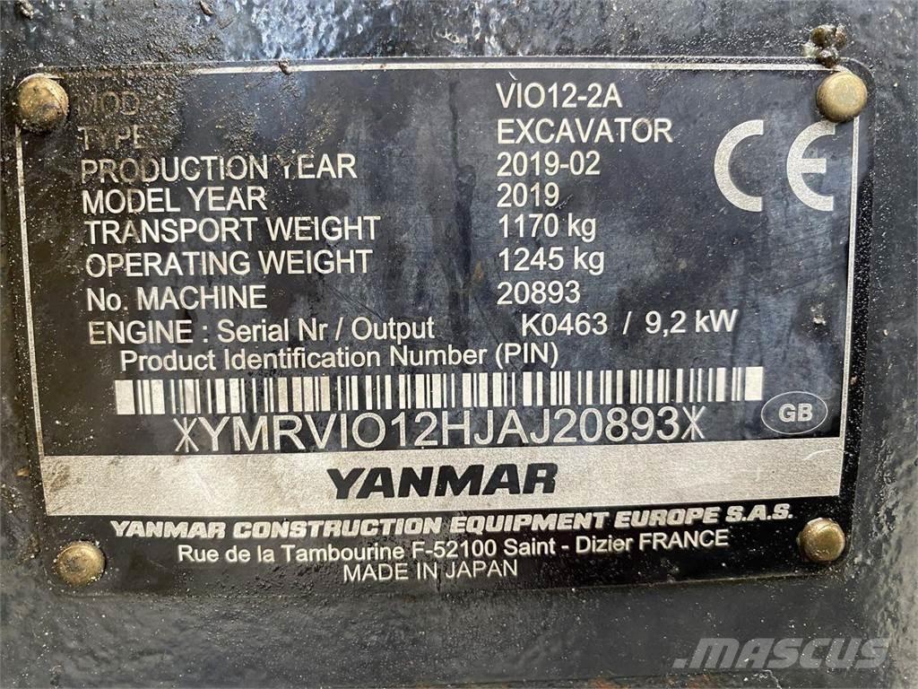 Yanmar VIO12 Колёсные экскаваторы