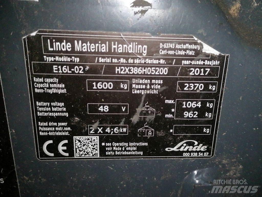 Linde E16L-02 Электропогрузчики
