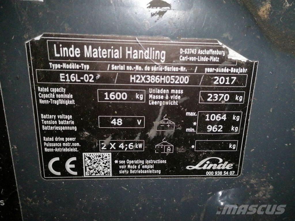 Linde E16L-02 Электропогрузчики