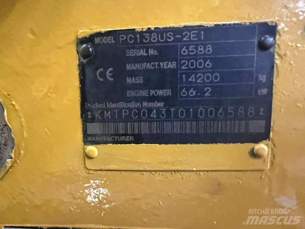 Komatsu PC 138 US Гусеничные экскаваторы