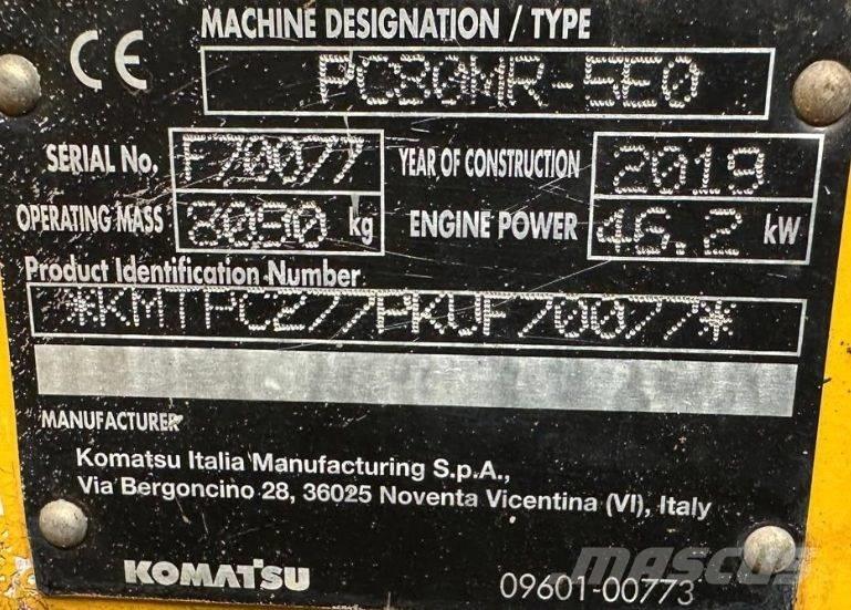 Komatsu PC 80 MR-5EO Малые экскаваторы 7т-12т