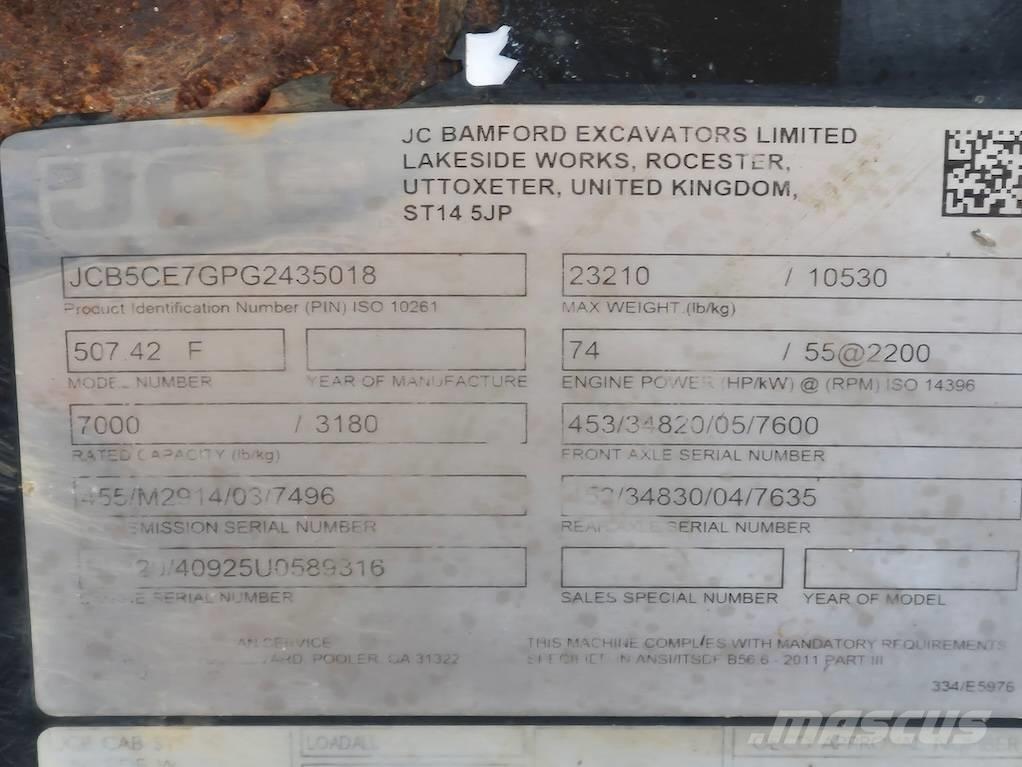 JCB 507-42 Телескопические погрузчики