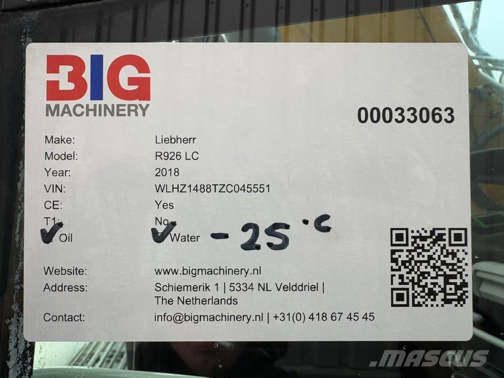 Liebherr R926 LC Гусеничные экскаваторы