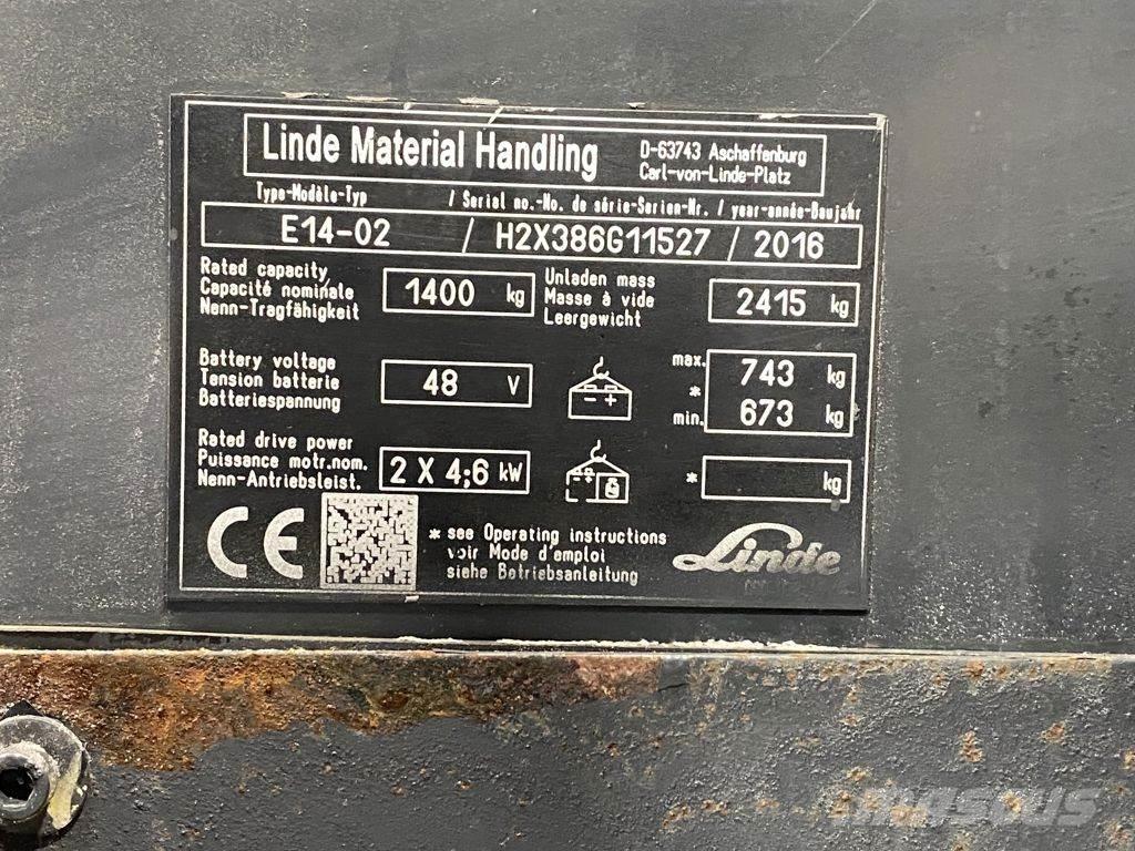 Linde E14-02 Электропогрузчики