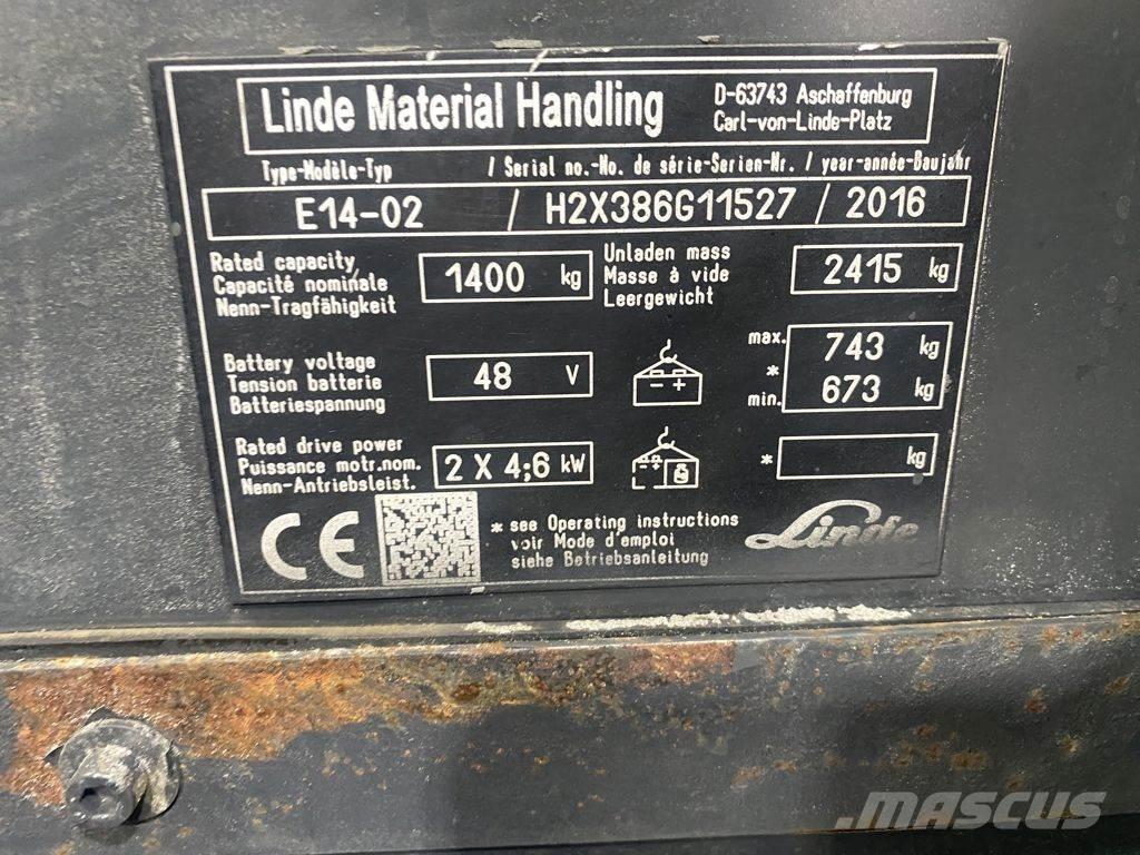 Linde E14-02 Электропогрузчики