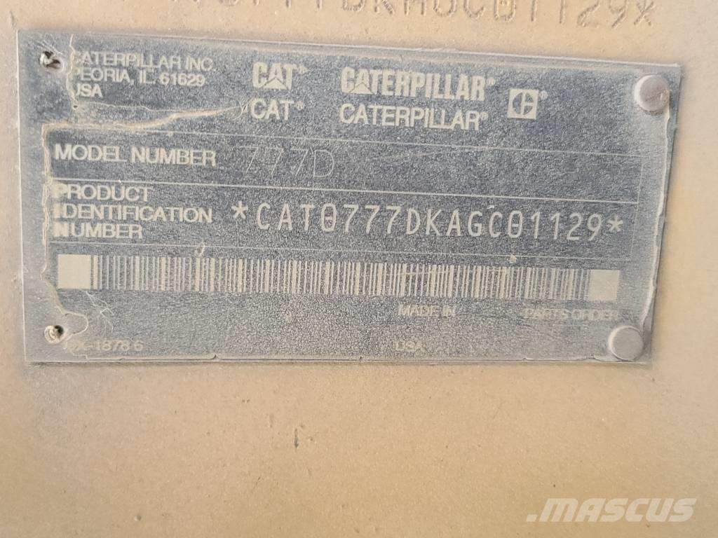 CAT 777 D Шарнирно-сочленённые самосвалы