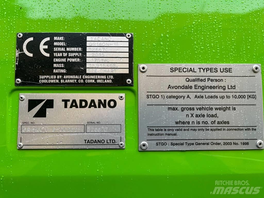 Tadano GR 160 n3 Автокраны вездеходы