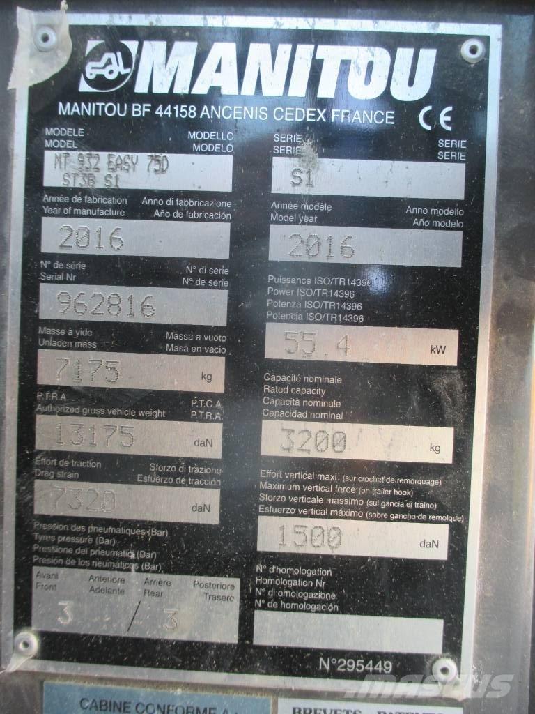 Manitou MT 932 Телескопические погрузчики