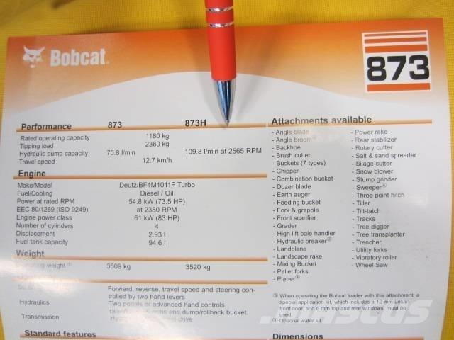 Bobcat 873 HF Мини-погрузчики