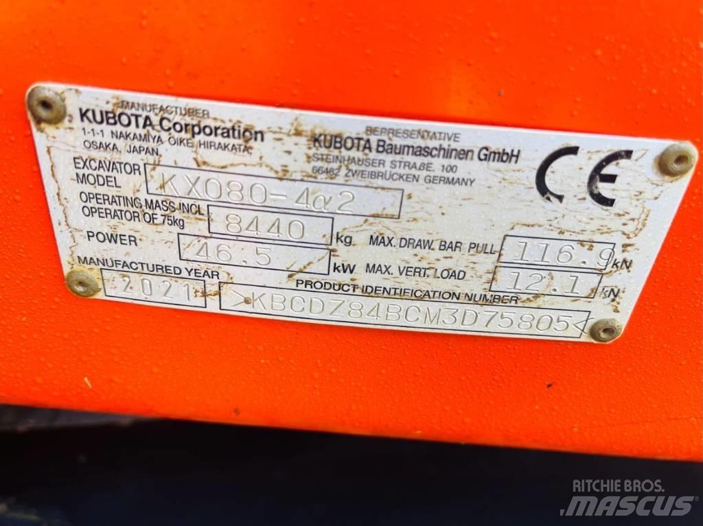 Kubota KX 080-4 Малые экскаваторы 7т-12т