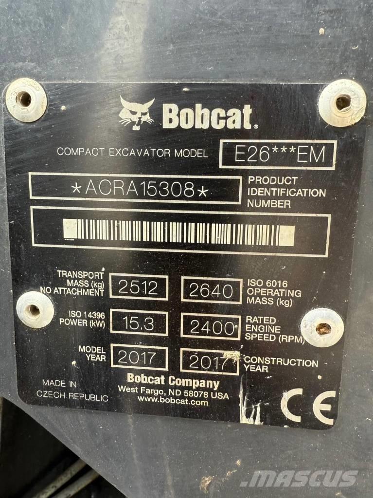 Bobcat E 26 EM Мини-экскаваторы