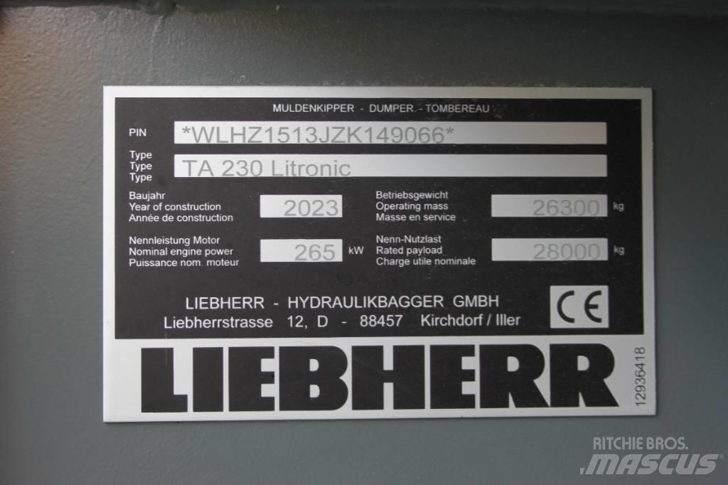Liebherr TA 230 Шарнирно-сочленённые самосвалы
