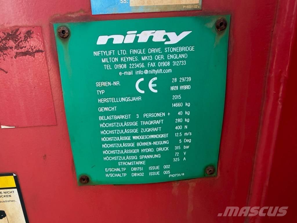 Niftylift HR 28 Коленчатые подъемники