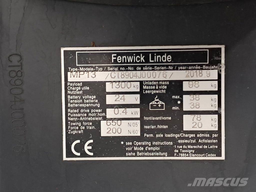 Linde MP13 Ручные гидравлические тележки
