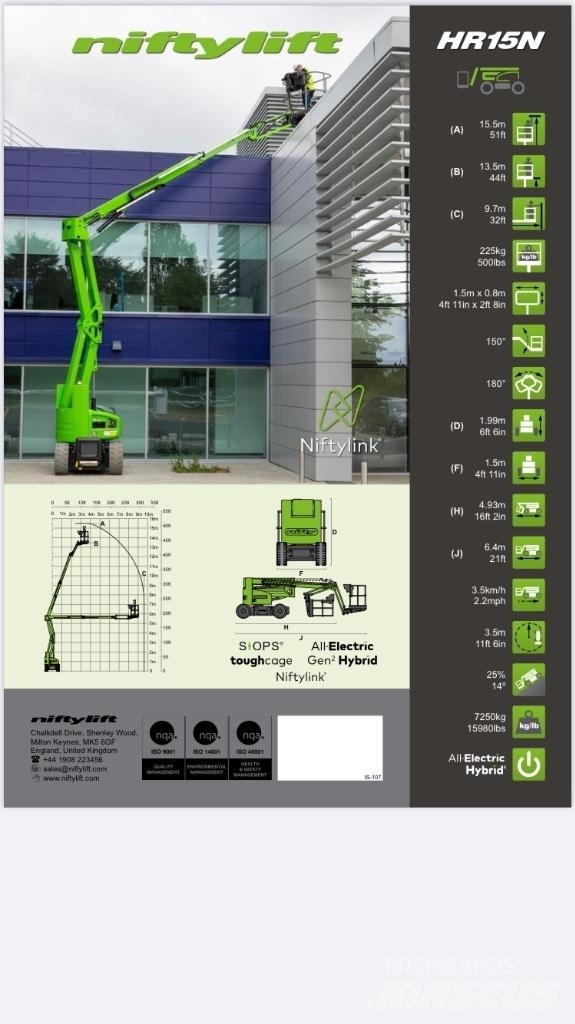 Niftylift HR 15NE Коленчатые подъемники