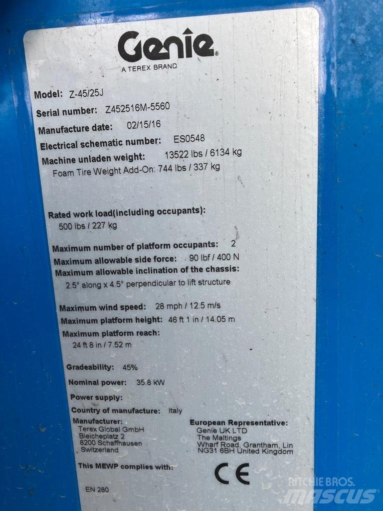 Genie Z 45/25 J Коленчатые подъемники