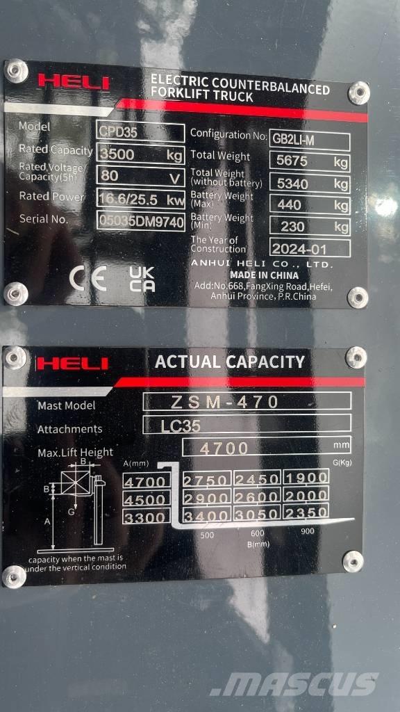 Heli CPD35-GB2LI-M Электропогрузчики