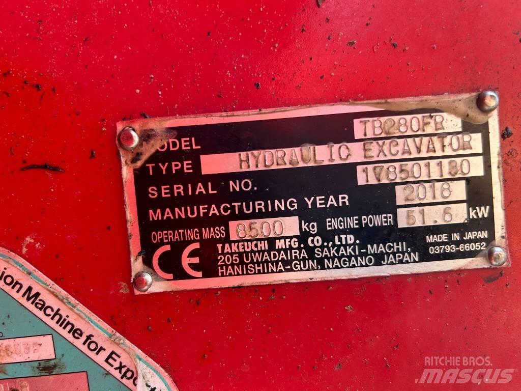 Takeuchi TB280FR Малые экскаваторы 7т-12т
