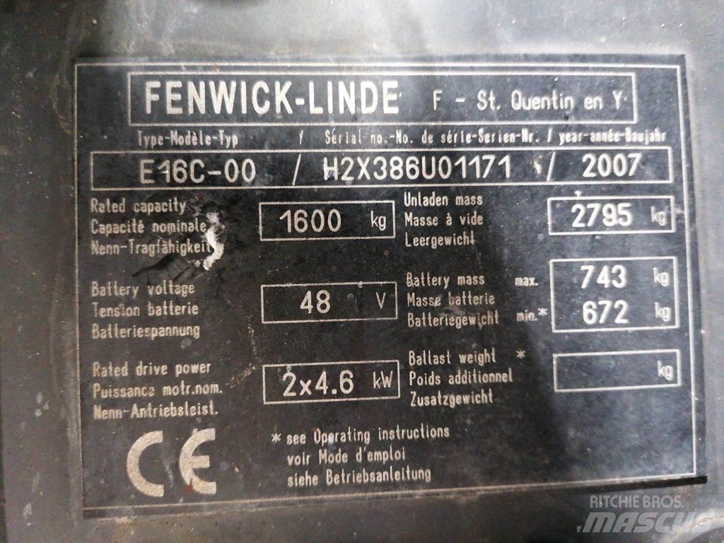 Linde E16C-00 Электропогрузчики