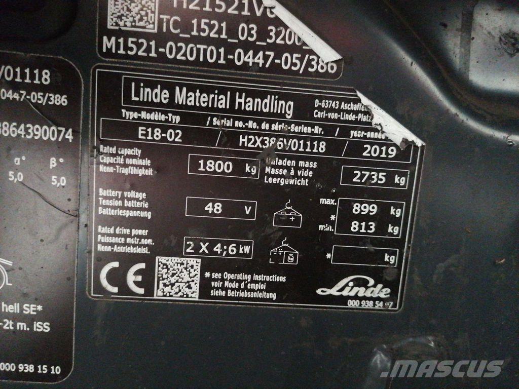 Linde E18-02 Электропогрузчики
