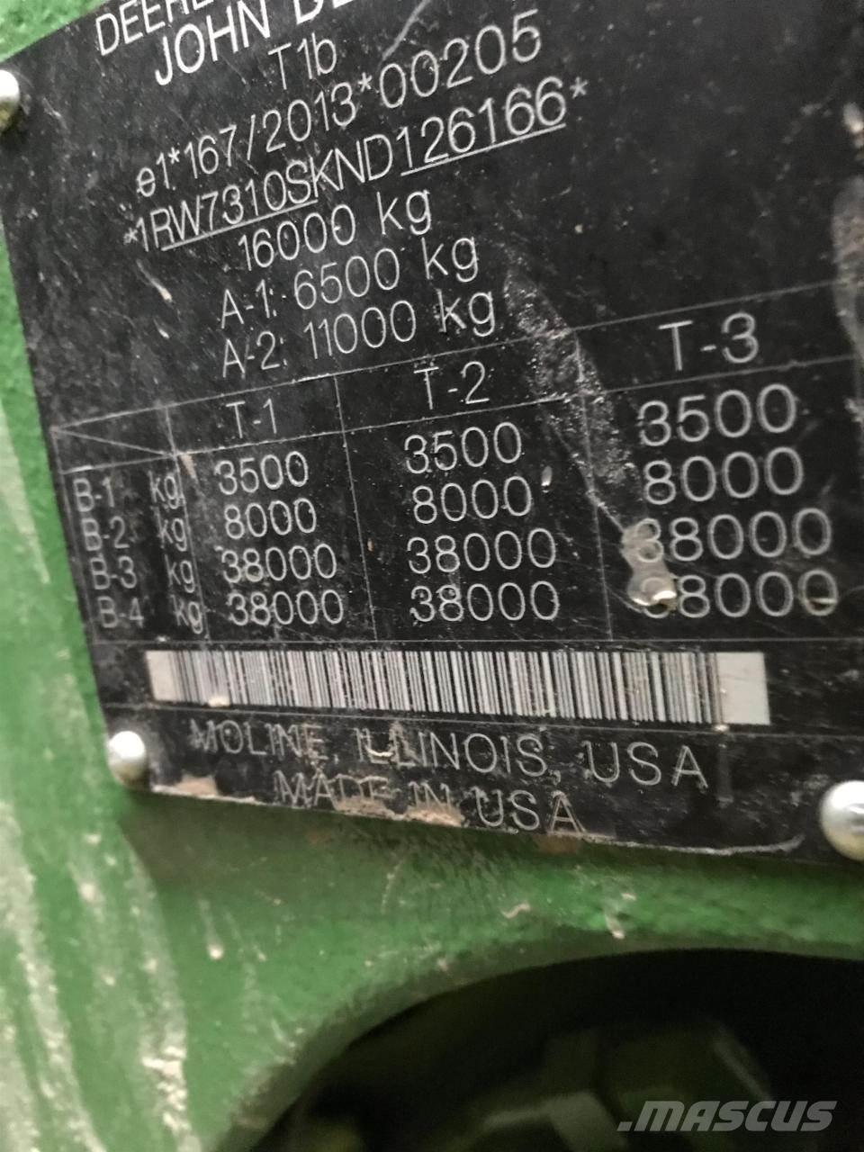 John Deere 7R 310 Трактора