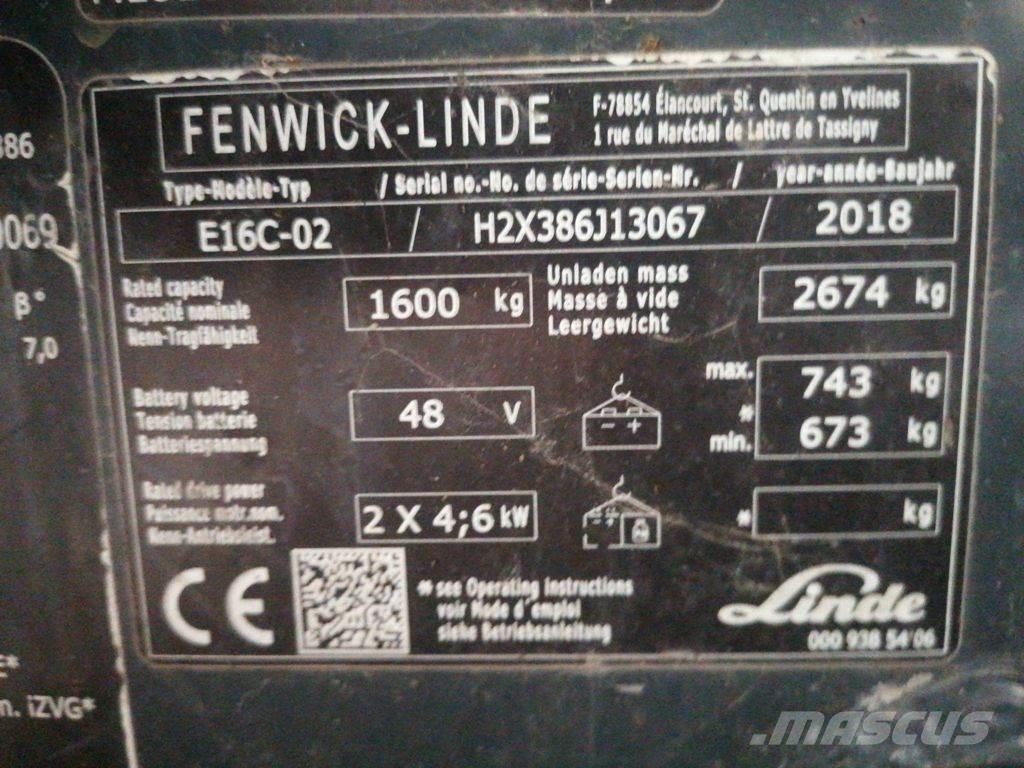 Linde E16C Электропогрузчики