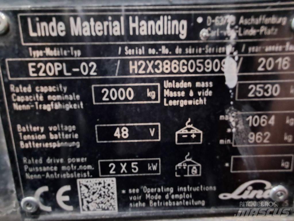 Linde E20PL-02 Электропогрузчики