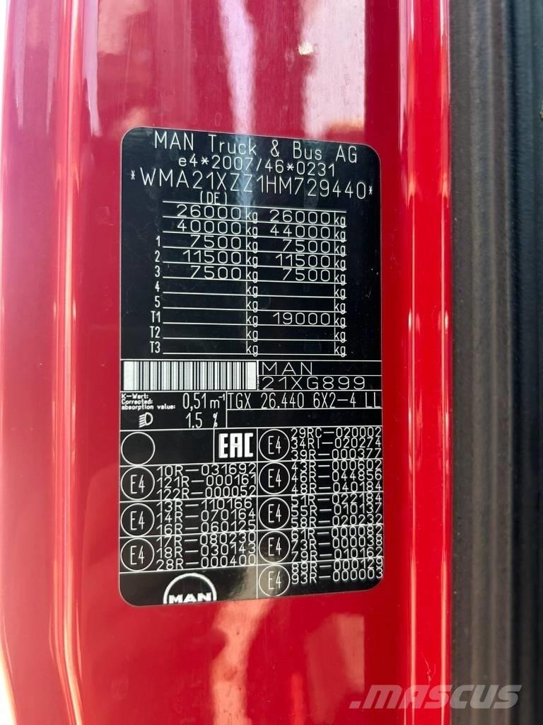 MAN TGX 26.440 Бортовые грузовики