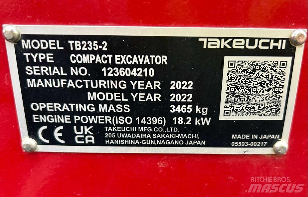 Takeuchi TB 235-2 V3 Мини-экскаваторы