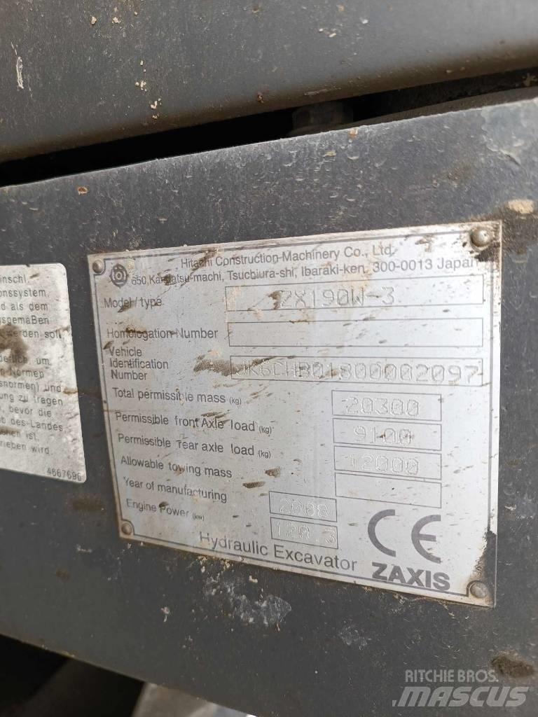 Hitachi ZX 190 W-3 Колёсные экскаваторы