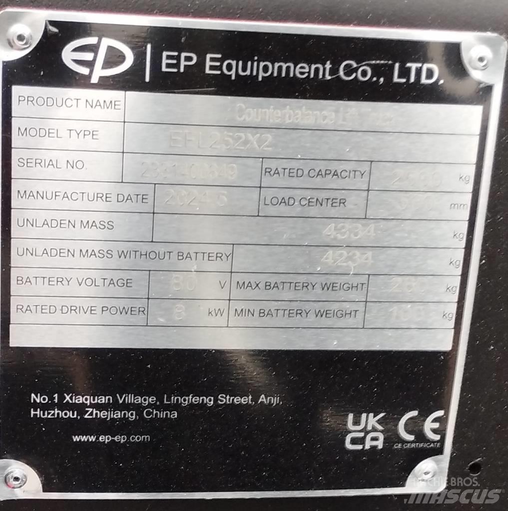 EP EFL 252 X LI-ON Электропогрузчики