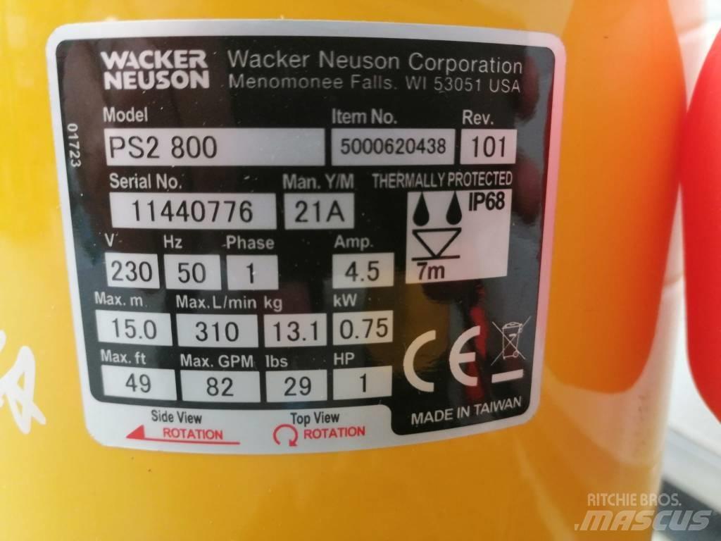 Wacker Neuson PS2800 Гидронасосы