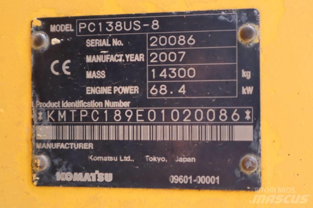 Komatsu PC138US-8 Гусеничные экскаваторы