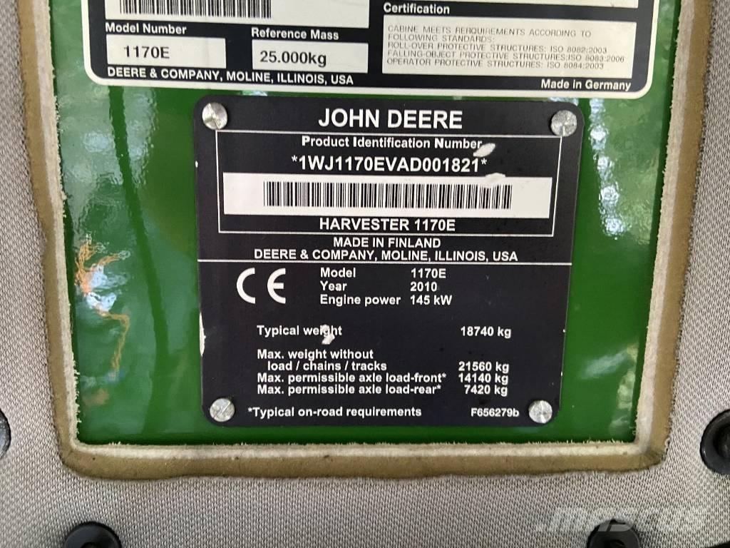 John Deere 1170 E Харвестеры