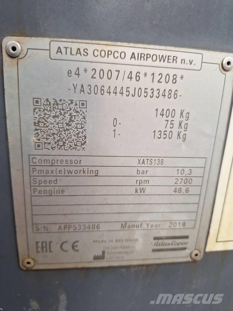 Atlas Copco XATS138 Воздушные компрессоры