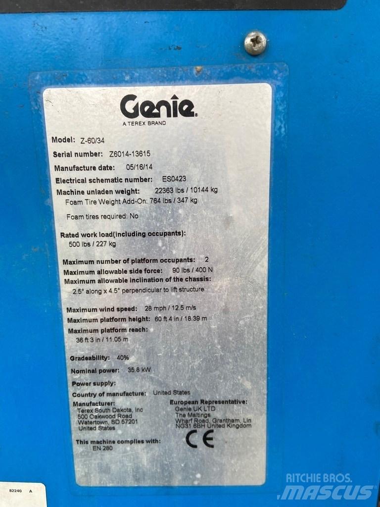 Genie Z 60/34 RT Коленчатые подъемники