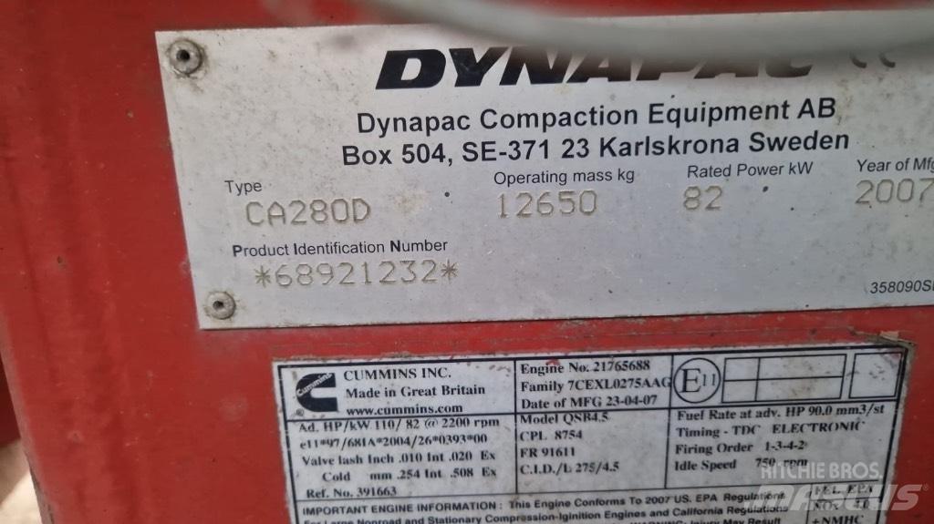 Dynapac Ca280d Катки тротуарные