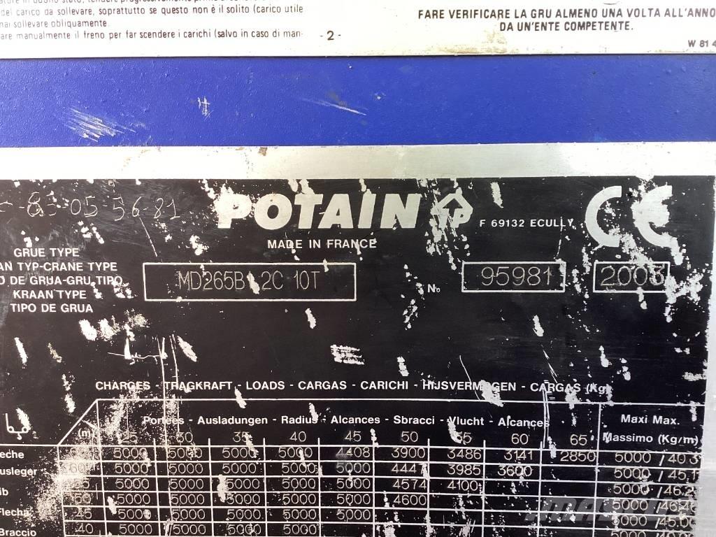 Potain MD265B1-J10 Башенные краны