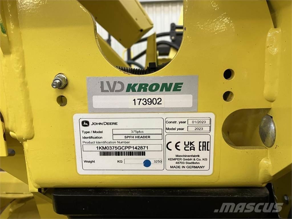 Kemper 375Plus Компоненты для зерноуборочных комбайнов