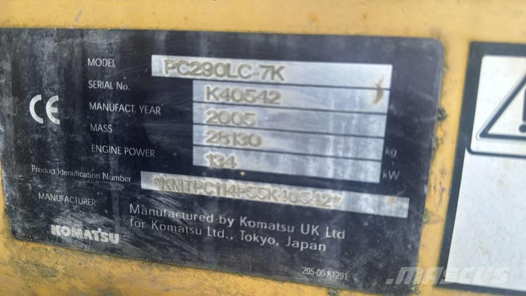 Komatsu PC 290 LC-7K Гусеничные экскаваторы