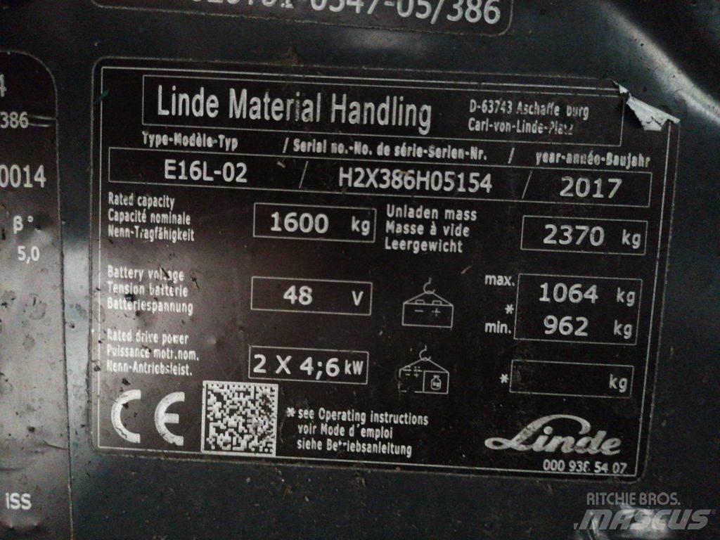 Linde E16L-02 Электропогрузчики